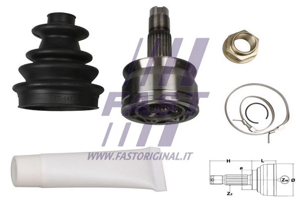 Lankstusis šarnyras (granata) FAST FT25077K