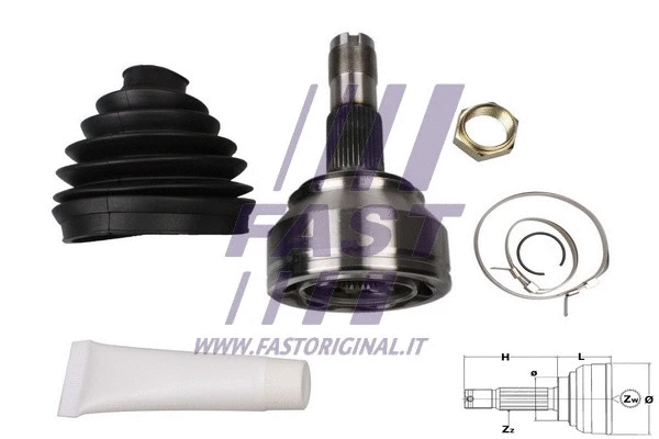 Lankstusis šarnyras (granata) FAST FT25078K