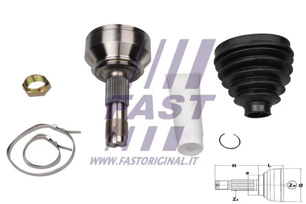 Lankstusis šarnyras (granata) FAST FT25079K