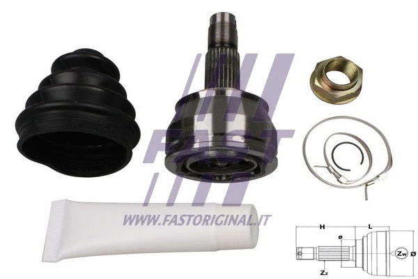 Lankstusis šarnyras (granata) FAST FT25084K