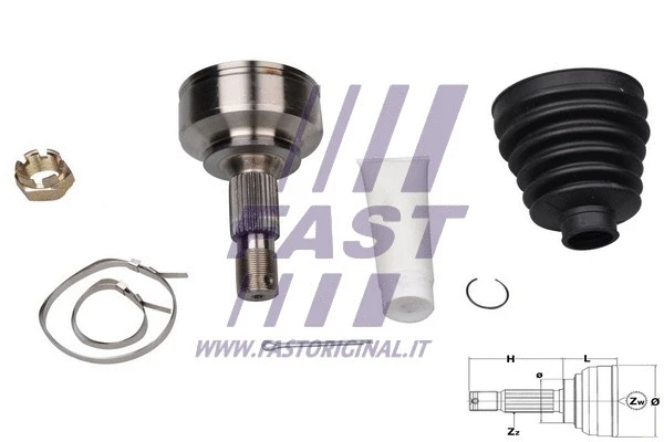 Lankstusis šarnyras (granata) FAST FT25090K
