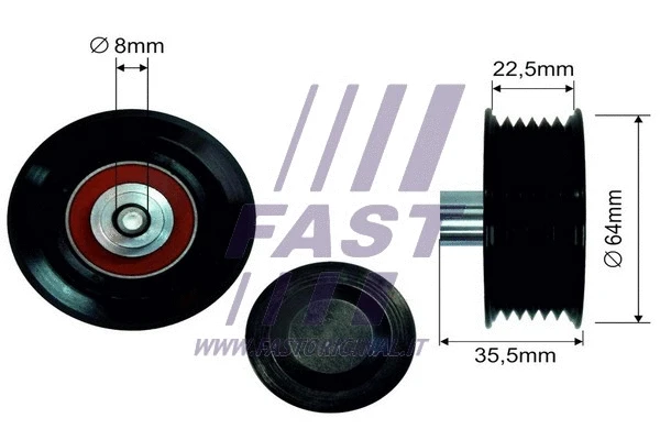 Diržo įtempiklio skriemulys FAST FT44593