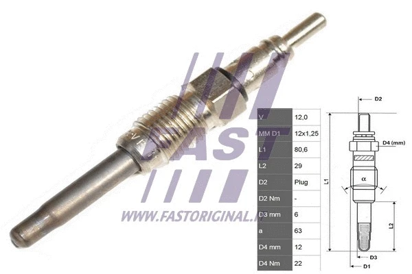 Pakaitinimo žvakė FAST FT82725