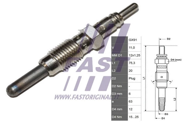 Pakaitinimo žvakė FAST FT82728