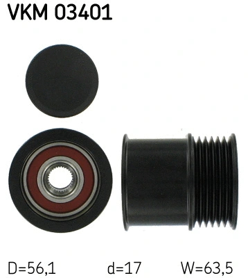 Kint. sr. generatoriaus laisvos eigos sankaba SKF VKM 03401
