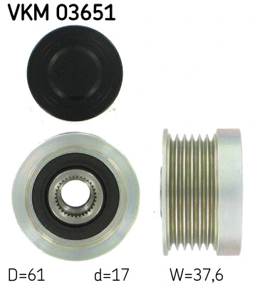 Kint. sr. generatoriaus laisvos eigos sankaba SKF VKM 03651