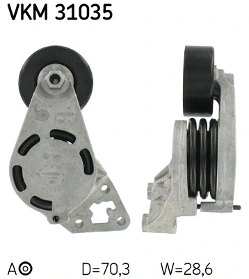 Diržo įtempiklio skriemulys SKF VKM 31035