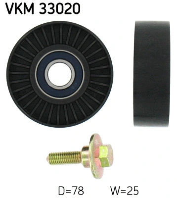 Diržo įtempiklio skriemulys SKF VKM 33020