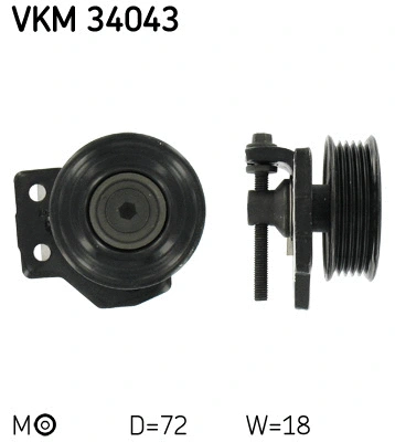 Diržo įtempiklio skriemulys SKF VKM 34043
