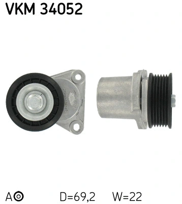 Diržo įtempiklio skriemulys SKF VKM 34052