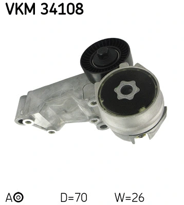 Diržo įtempiklio skriemulys SKF VKM 34108