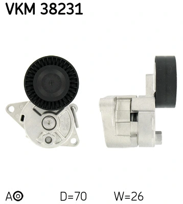 Diržo įtempiklio skriemulys SKF VKM 38231