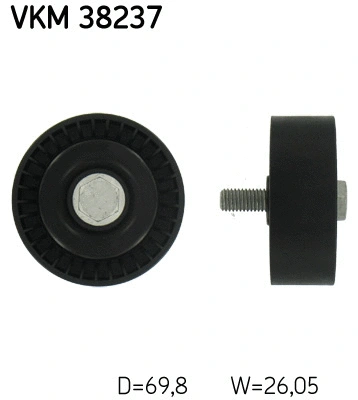 Diržo įtempiklio skriemulys SKF VKM 38237