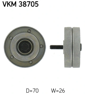 Diržo įtempiklio skriemulys SKF VKM 38705
