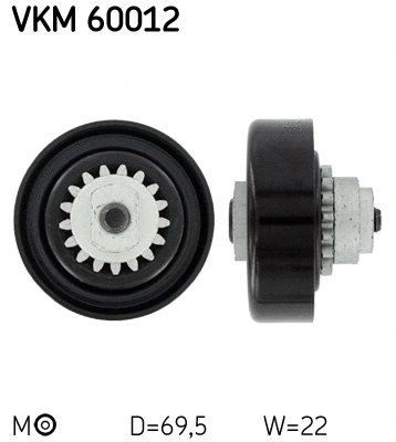 Diržo įtempiklio skriemulys SKF VKM 60012