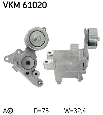 Diržo įtempiklio skriemulys SKF VKM 61020