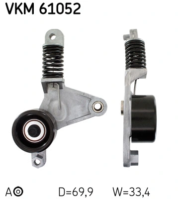 Diržo įtempiklio skriemulys SKF VKM 61052