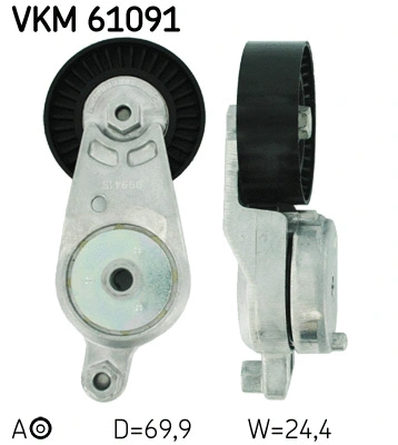 Diržo įtempiklio skriemulys SKF VKM 61091
