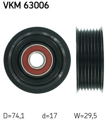 Diržo įtempiklio skriemulys SKF VKM 63006