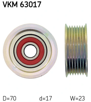 Diržo įtempiklio skriemulys SKF VKM 63017