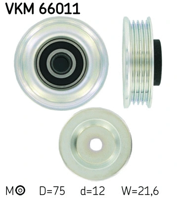Diržo įtempiklio skriemulys SKF VKM 66011