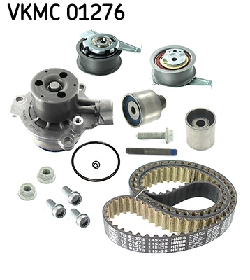 Vandens siurblio ir paskirstymo diržo komplektas SKF VKMC 01276