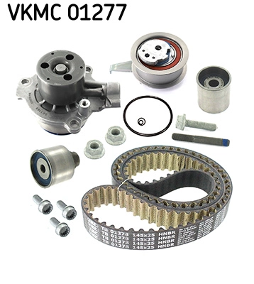 Vandens siurblio ir paskirstymo diržo komplektas SKF VKMC 01277