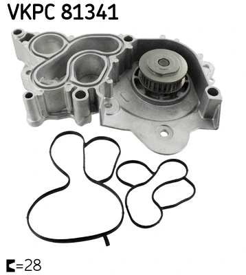Variklio aušinimo Vandens siurblys SKF VKPC 81341