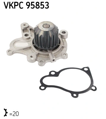 Variklio aušinimo Vandens siurblys SKF VKPC 95853