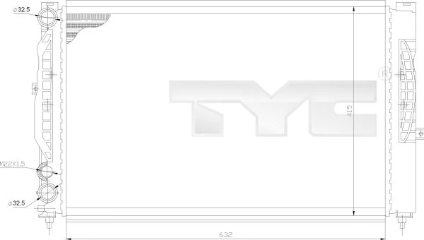 Variklio aušinimo radiatorius TYC 702-0011
