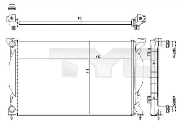 Variklio aušinimo radiatorius TYC 702-0012-R