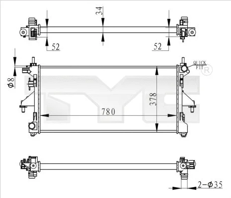 Variklio aušinimo radiatorius TYC 709-0020-R