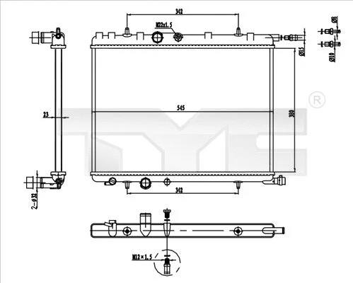 Variklio aušinimo radiatorius TYC 726-0016-R