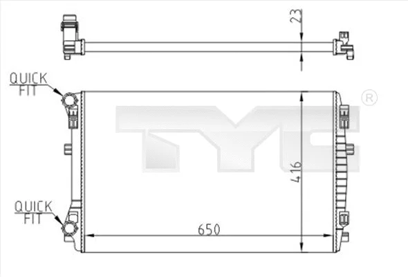 Variklio aušinimo radiatorius TYC 737-0071-R