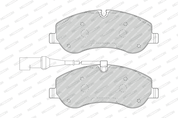 Diskinių stabdžių trinkelių rinkinys FERODO FVR4909