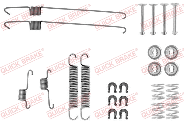Stabdžių trinkelių priedų komplektas QUICK BRAKE 105-0001