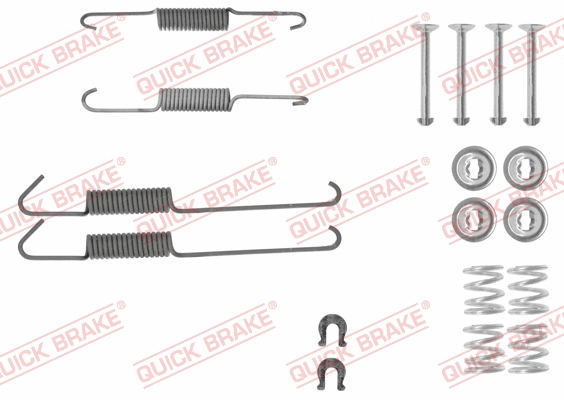 Stabdžių trinkelių priedų komplektas QUICK BRAKE 105-0002