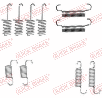 Stovėjimo stabdžių trinkelių priedų komplektas QUICK BRAKE 105-0004