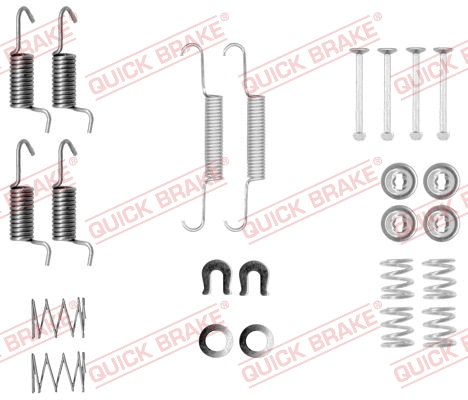 Stovėjimo stabdžių trinkelių priedų komplektas QUICK BRAKE 105-0010