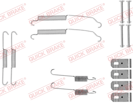 Stabdžių trinkelių priedų komplektas QUICK BRAKE 105-0015