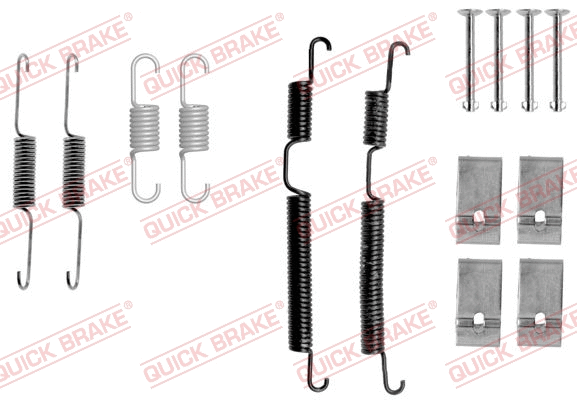 Stabdžių trinkelių priedų komplektas QUICK BRAKE 105-0017