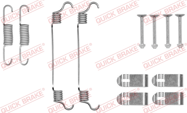 Stovėjimo stabdžių trinkelių priedų komplektas QUICK BRAKE 105-0019