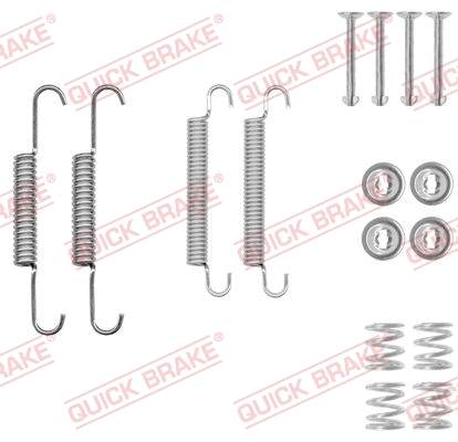 Stovėjimo stabdžių trinkelių priedų komplektas QUICK BRAKE 105-0020