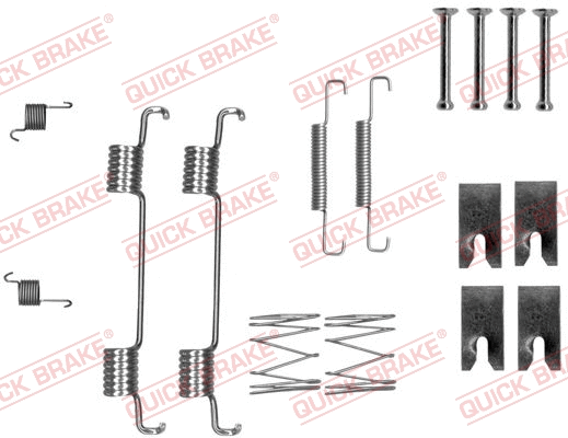 Stovėjimo stabdžių trinkelių priedų komplektas QUICK BRAKE 105-0023