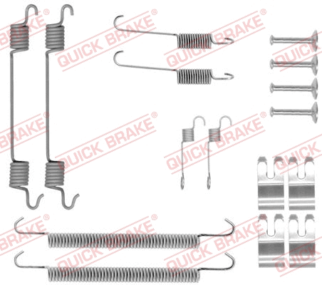 Stabdžių trinkelių priedų komplektas QUICK BRAKE 105-0029