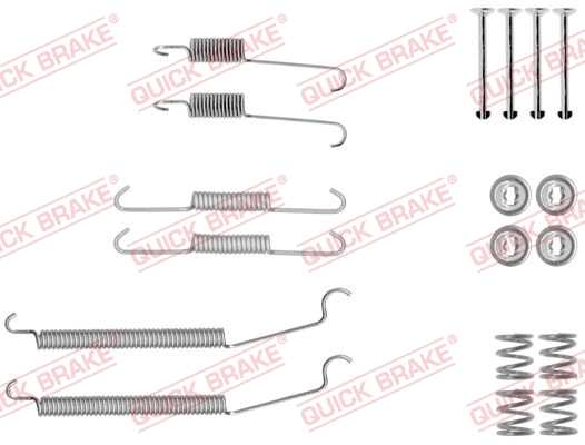 Stabdžių trinkelių priedų komplektas QUICK BRAKE 105-0039