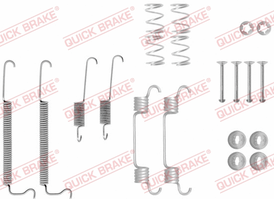 Stabdžių trinkelių priedų komplektas QUICK BRAKE 105-0043