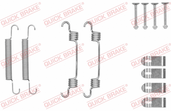 Stovėjimo stabdžių trinkelių priedų komplektas QUICK BRAKE 105-0044
