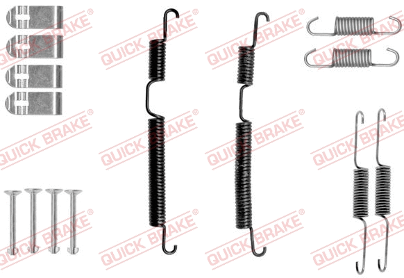 Stabdžių trinkelių priedų komplektas QUICK BRAKE 105-0045