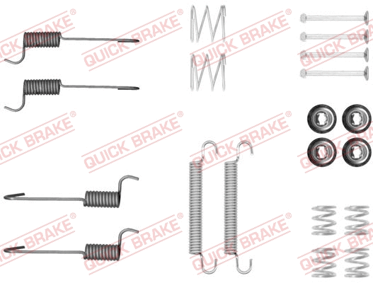 Stovėjimo stabdžių trinkelių priedų komplektas QUICK BRAKE 105-0046